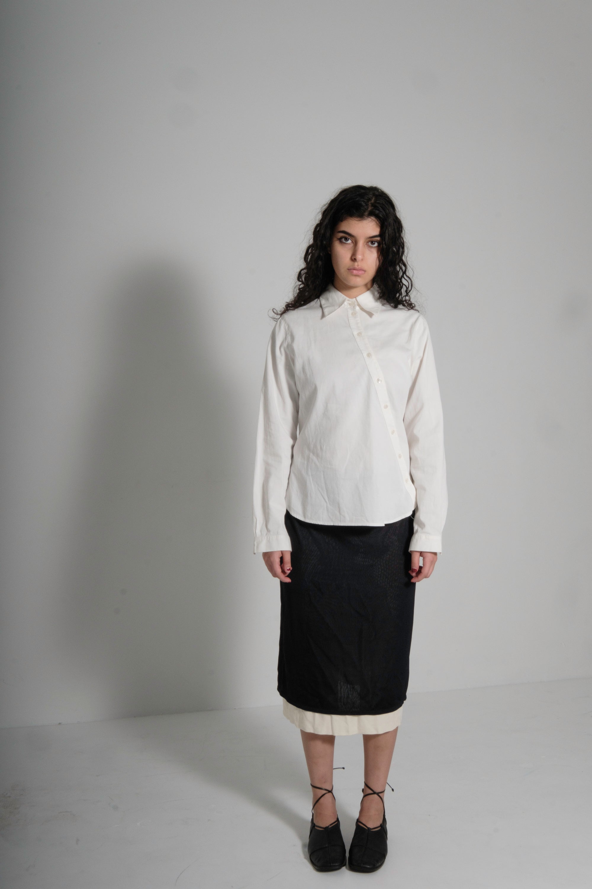 Anne Fontaine Asymmetric Button Up Shirt