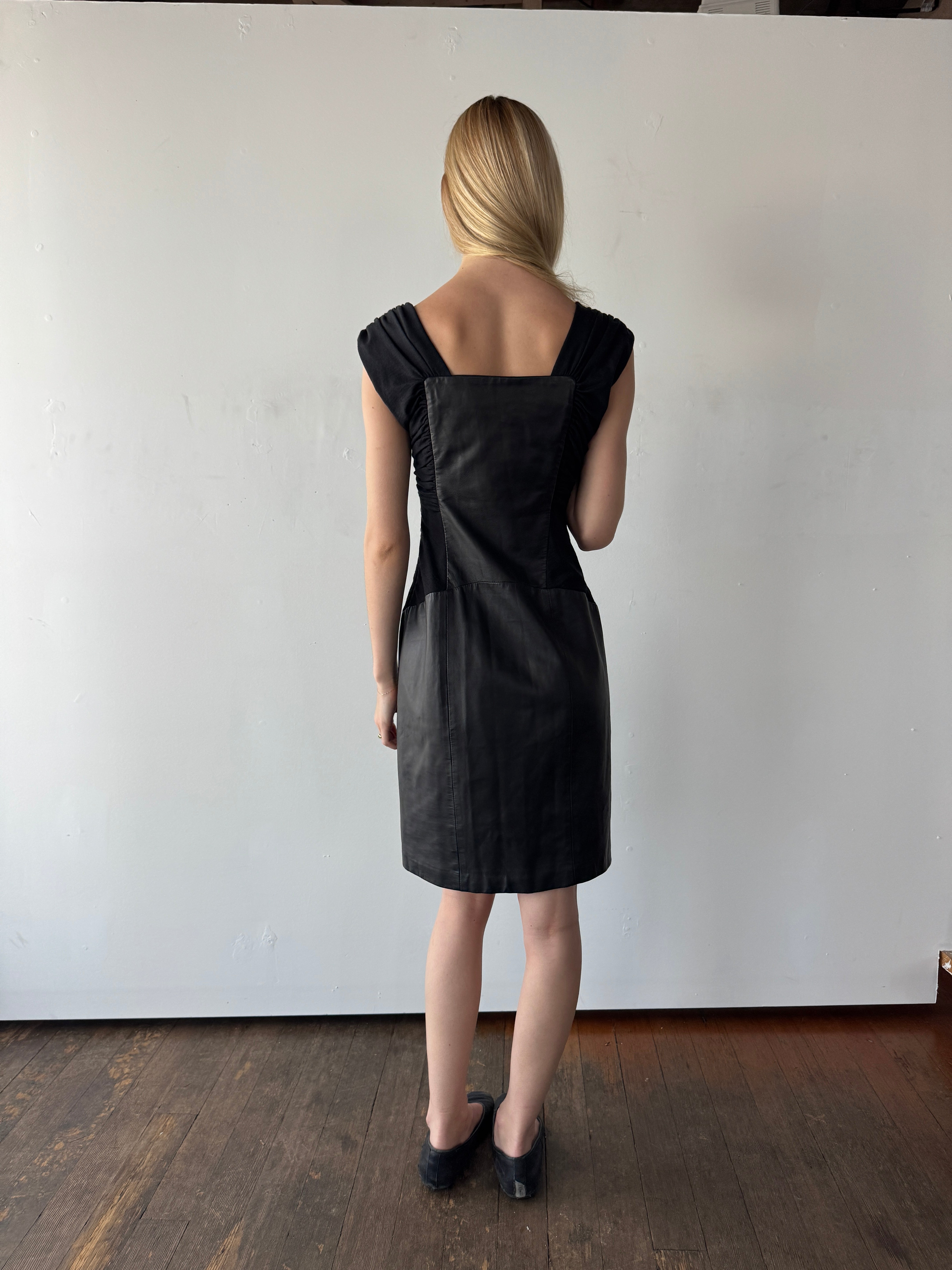 Alberta Ferreti Leather Dress