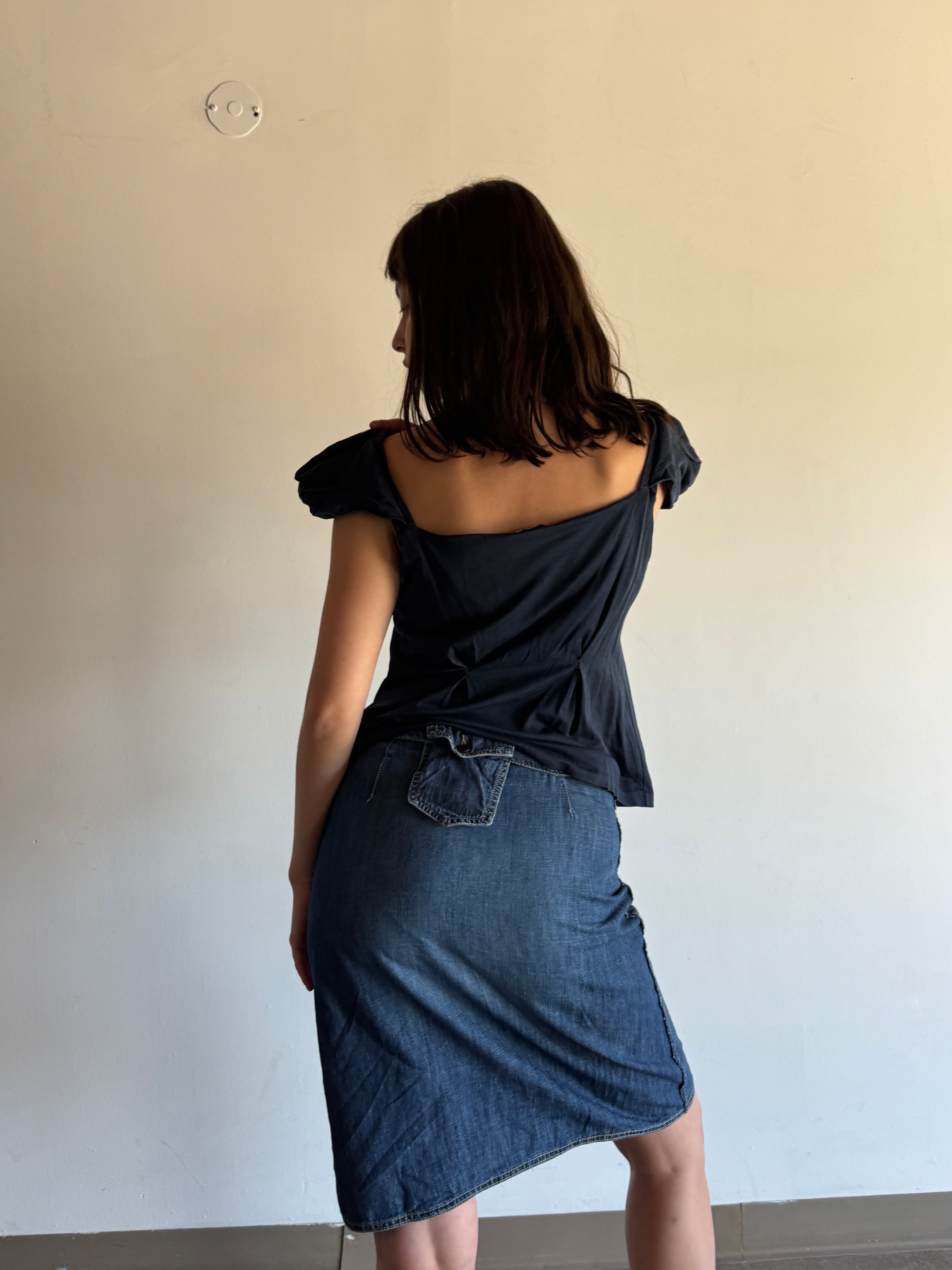 Strenesse Gabriele Strehle Denim Skirt