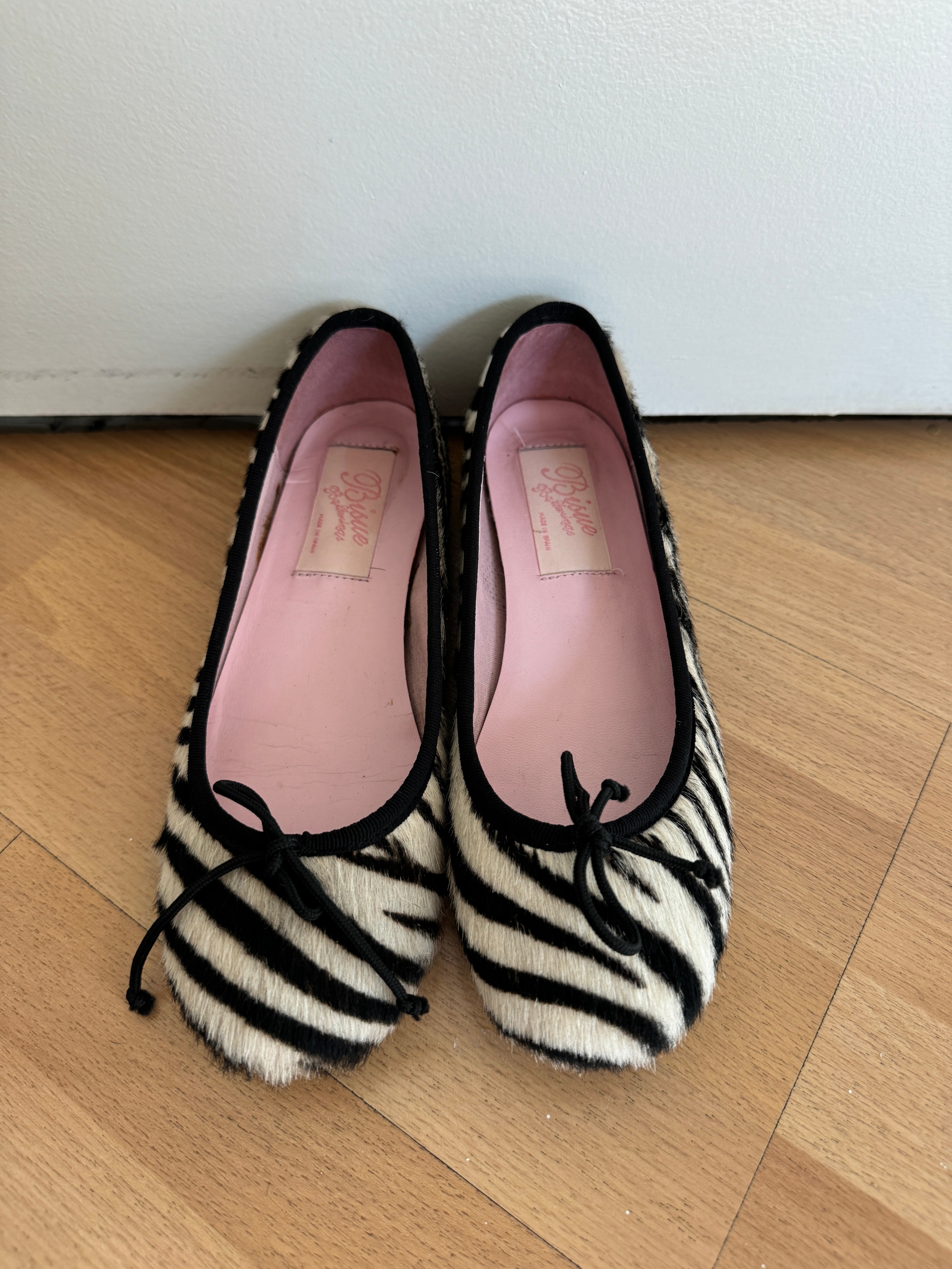 Vintage Zebra Hair Ballet Flats