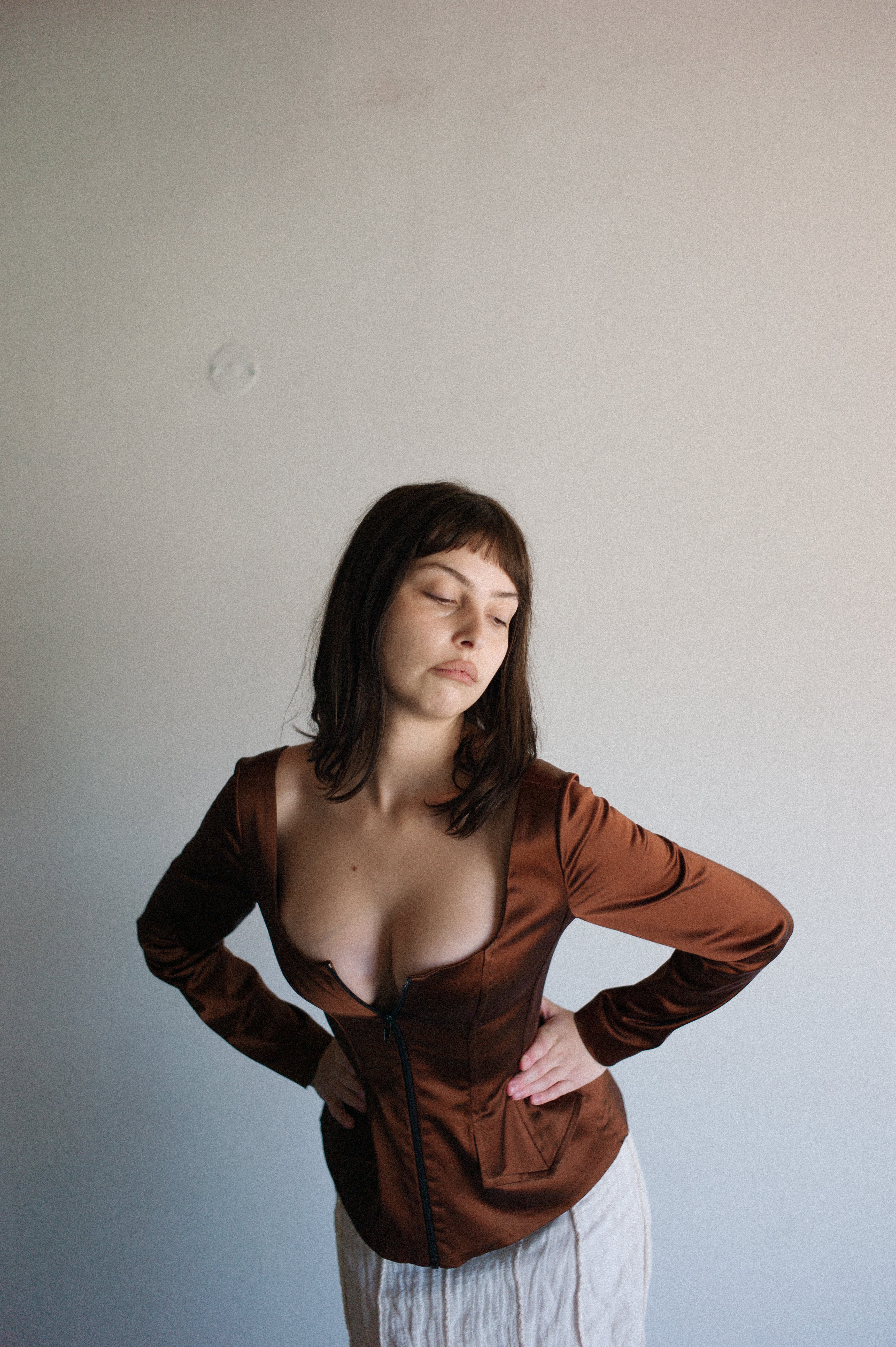 Plein Sud Satin Corset Top